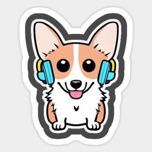 Jammin' Corg Sticker